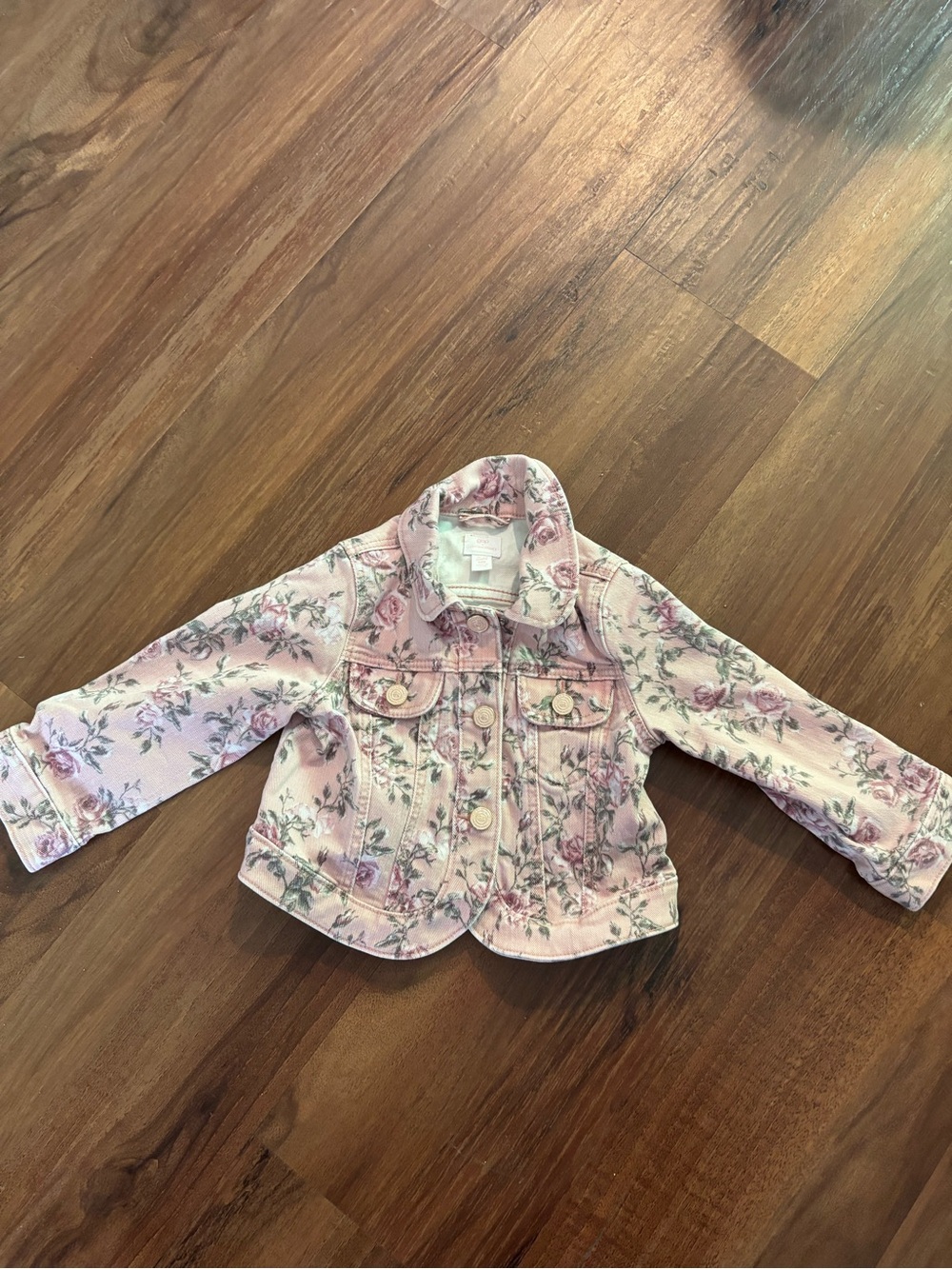 Pink Floral Kids Denim Jacket Love Shack Fancy x Gap